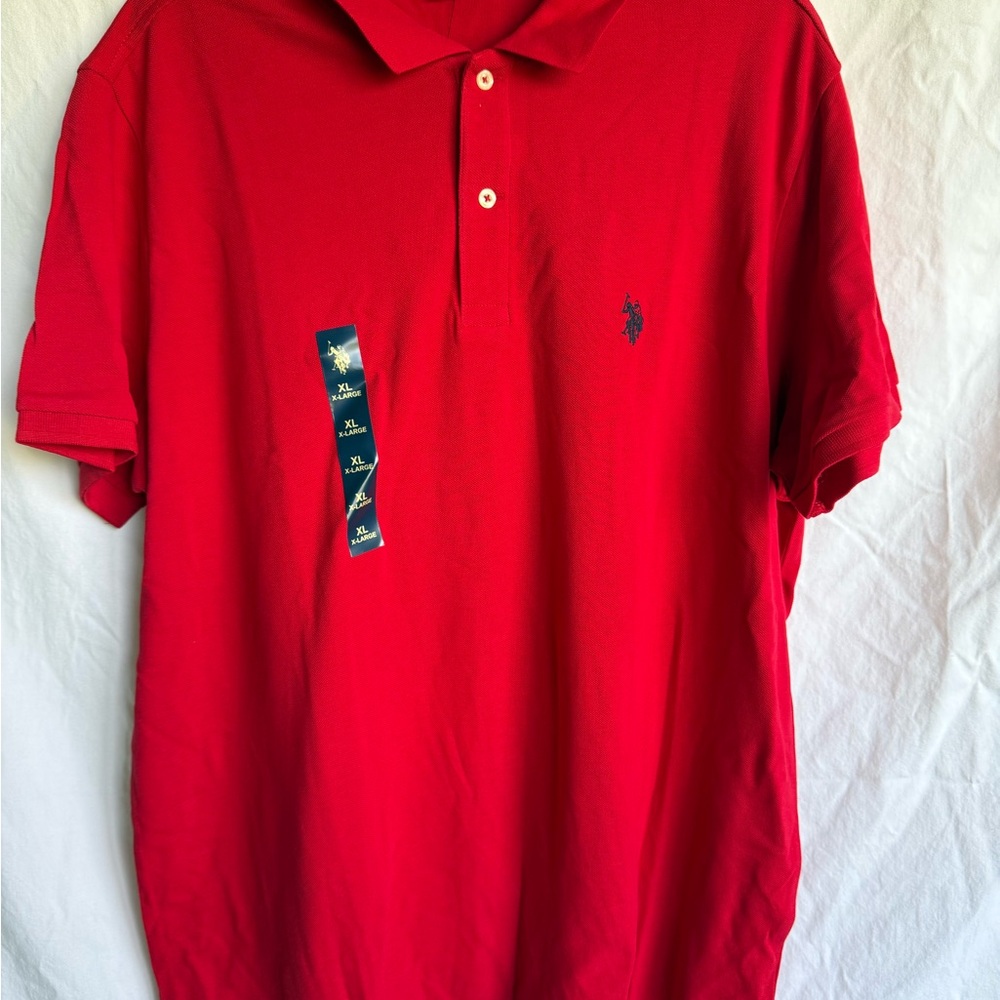 NWT | U.S. Polo Assn. Vibrant Red Polo Shirt | XL